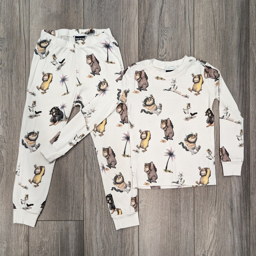 Pottery Barn Kids Pajama Where The Wild Things Organic Cotton Unisex Snug Fit 6
